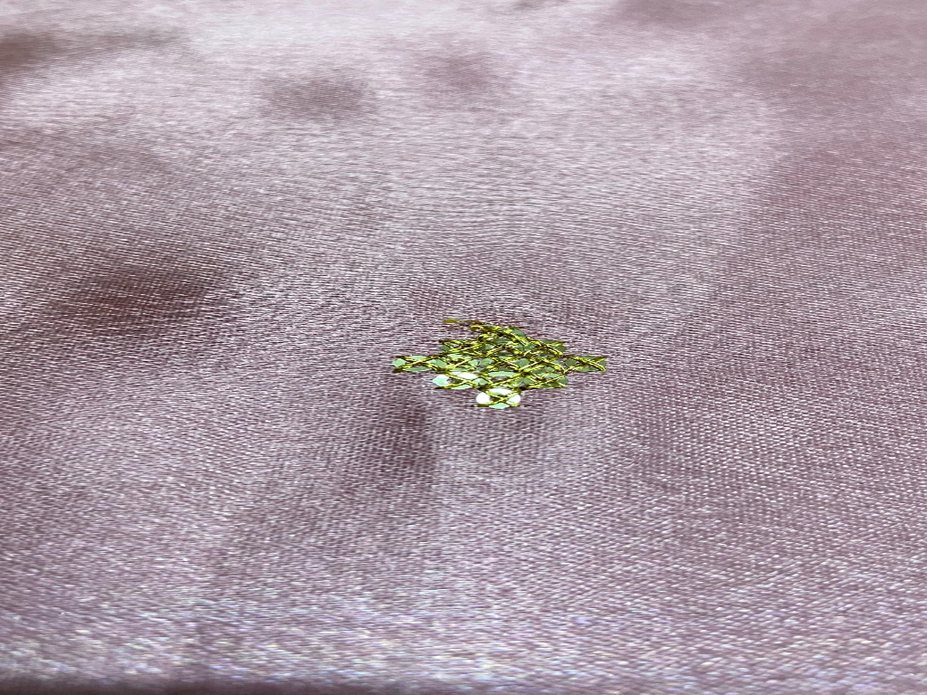 Dusky Rose Pink Daman Sequins Work Silk Fabric