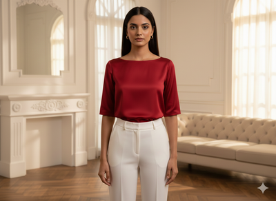 Bright Red Plain Malai Satin Fabric  (Wholesale)