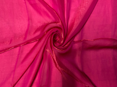 Luxuries Iridescent Fuchsia Heavy Fendi Silk