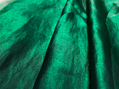 Luxuries Emerald Green Heavy Fendi Silk