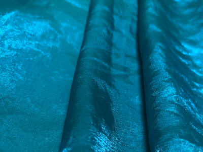 Luxuries Teal Blue Heavy Fendi Silk