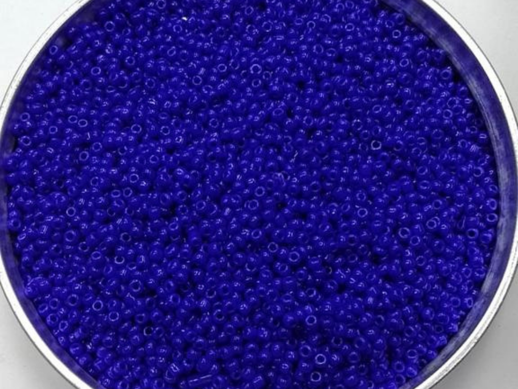 Bright Blue Round Rocaille Glass Seed Beads- 2 mm