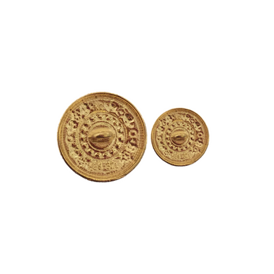 Black & Golden Color 1 Hole Traditional Metal Buttons