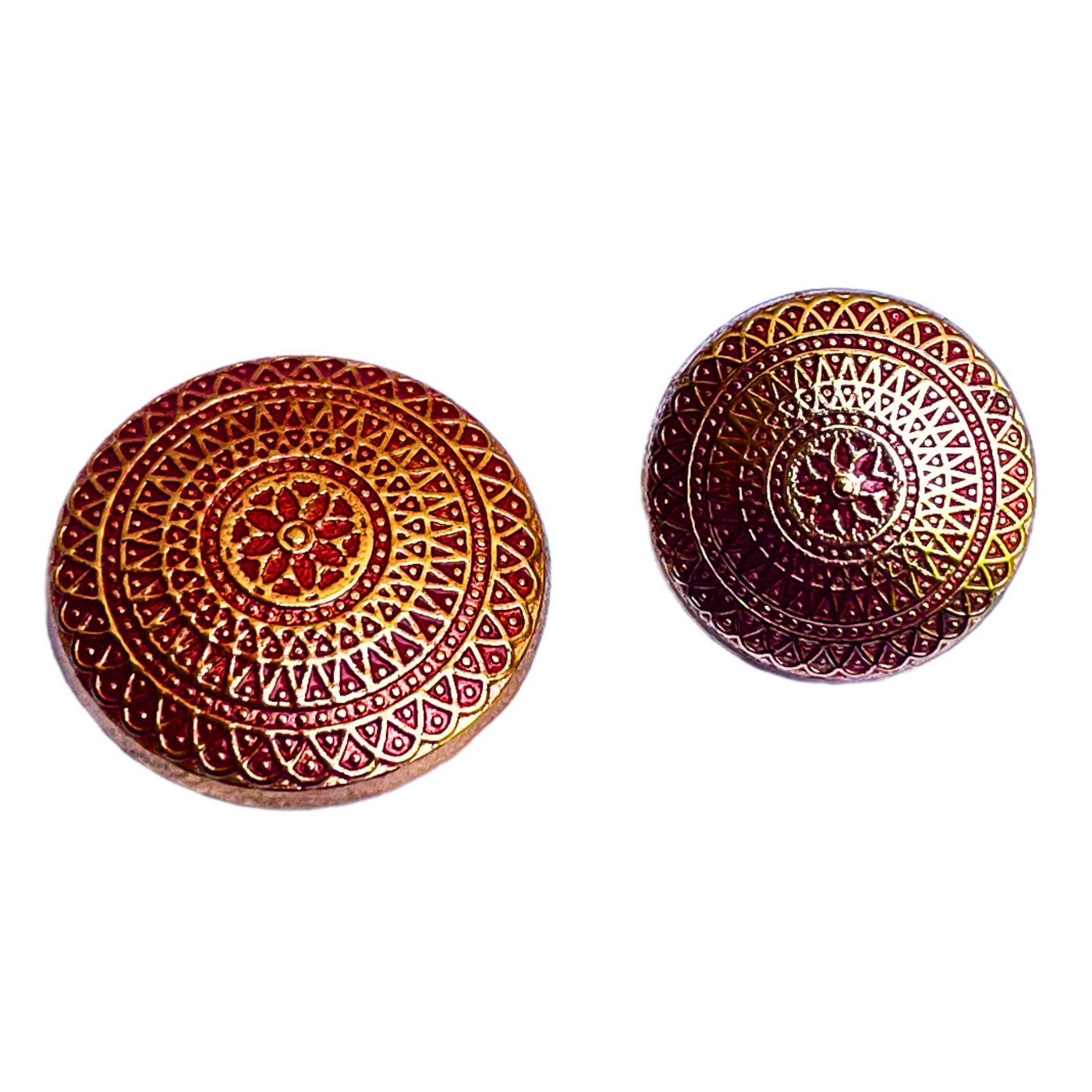 Red & Golden Designer Metal Button