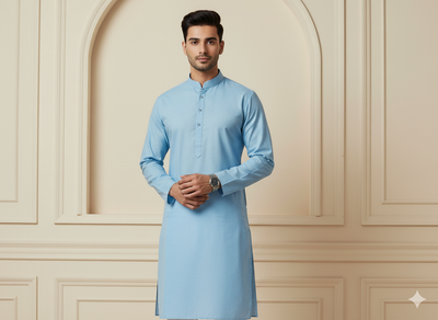 Sky Blue 100% Turkey Giza Cotton Fabric