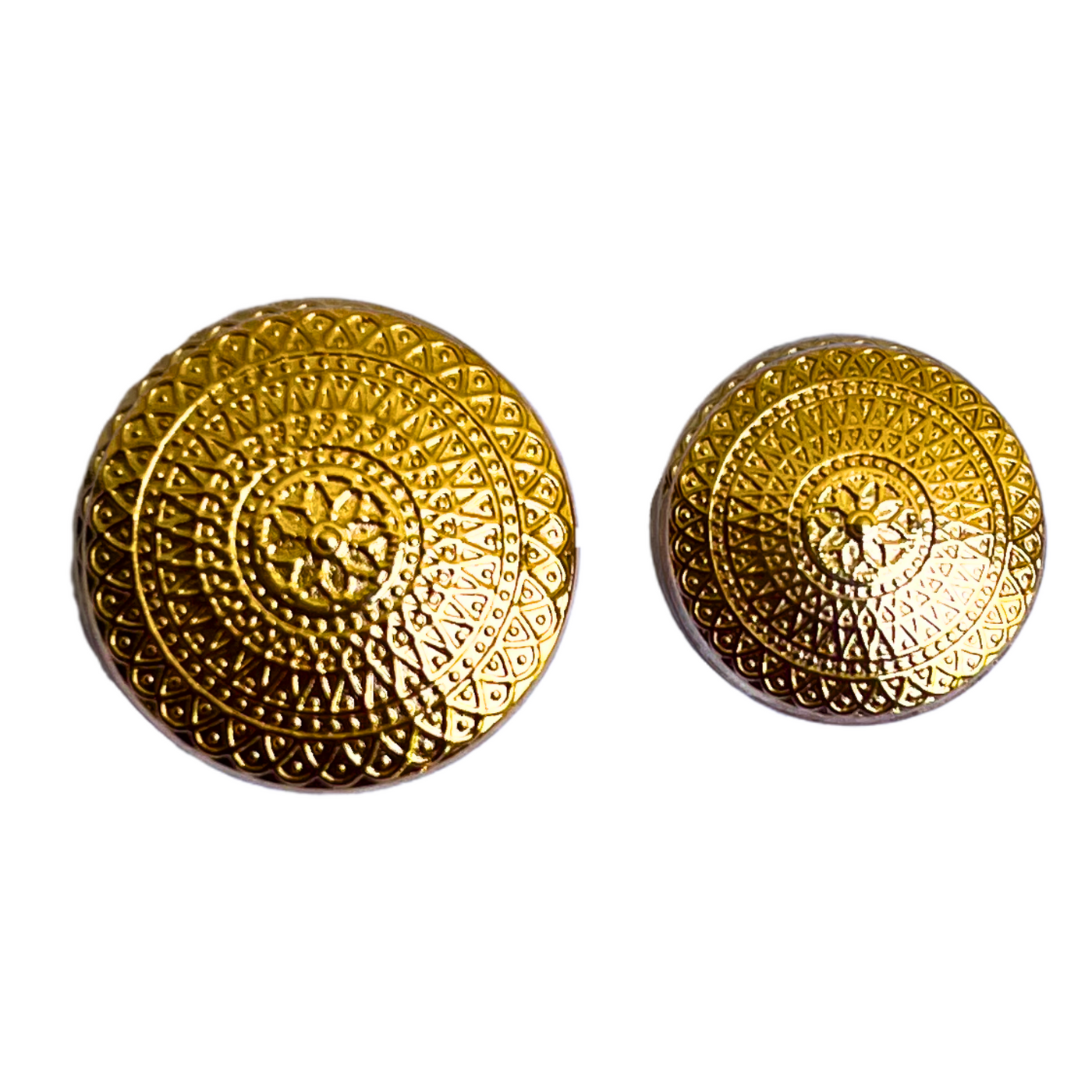 Pure Golden Color Elegant Traditional Designer Round 1 Hole Metal Buttons