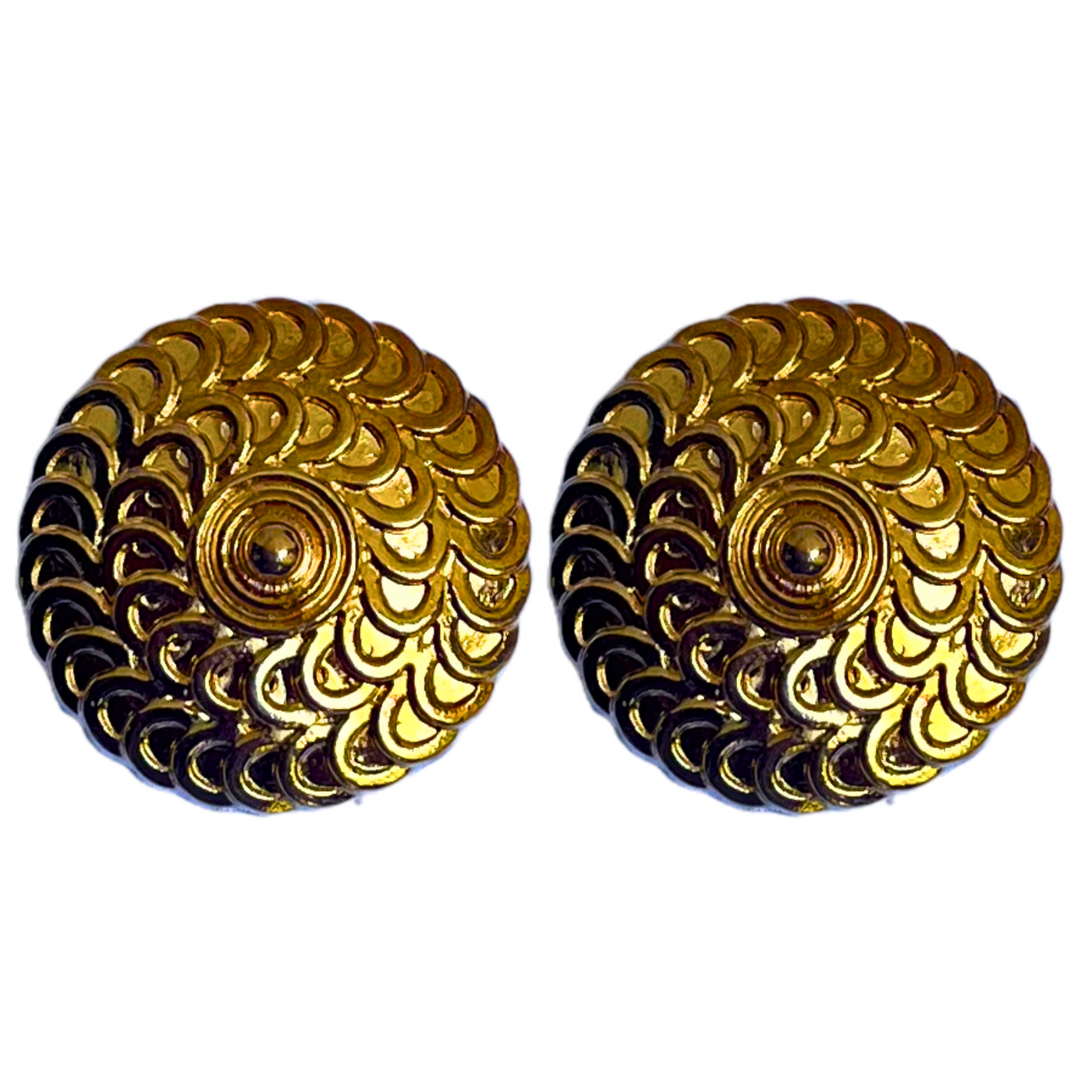 Golden Color Elegant Traditional Designer Round 1 Hole Metal Buttons