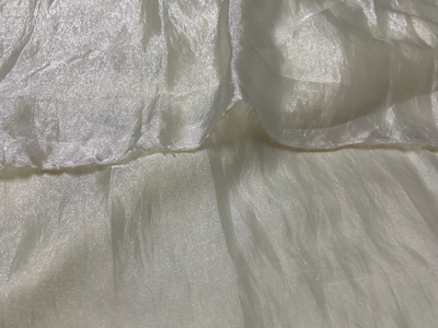 Luxuries Crystal Cream Heavy Fendi Silk