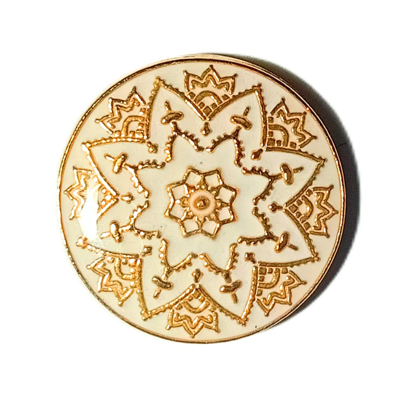 White and Golden Designer Metal Buttons