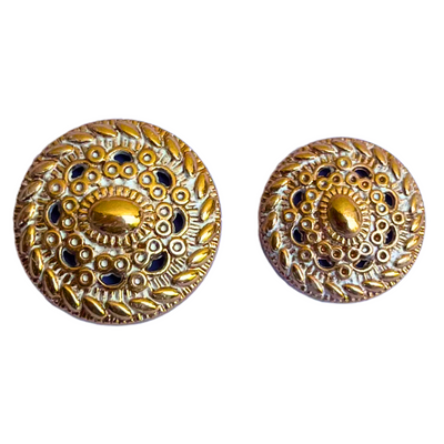 White & Golden Designer Metal Buttons