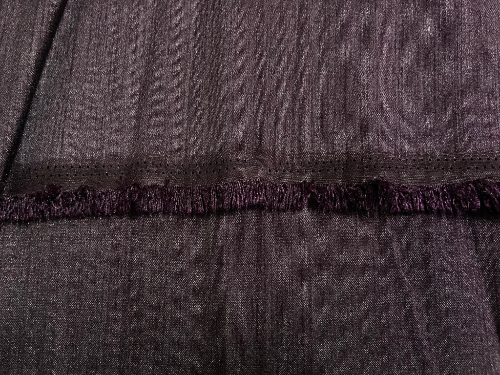 Dark Plum Mulberry Heavy Raw Silk