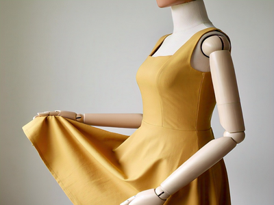 Mamba Mustard Yellow Rayon Cotton Fabric