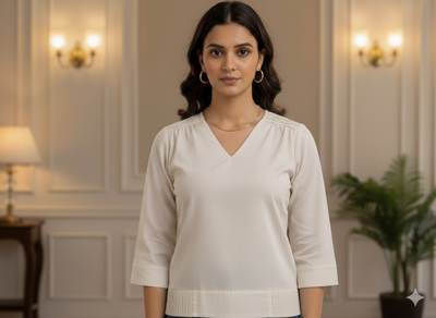 खाकी सादा ग्लेज्ड कॉटन कपड़ा