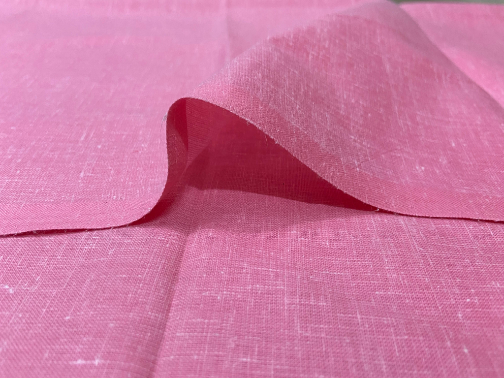 Bright Pink Balma Linen Fabric