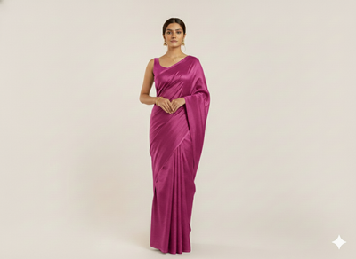 Rani Pink Plain Bangalore Raw Silk Fabric  (Wholesale)