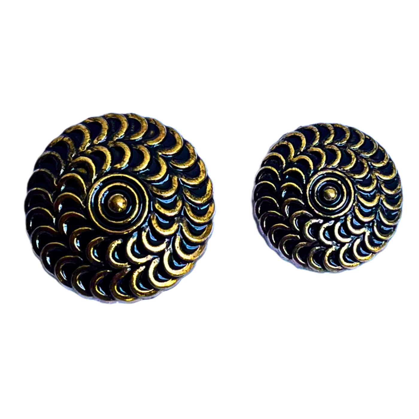 Black & Golden Designer Metal Buttons