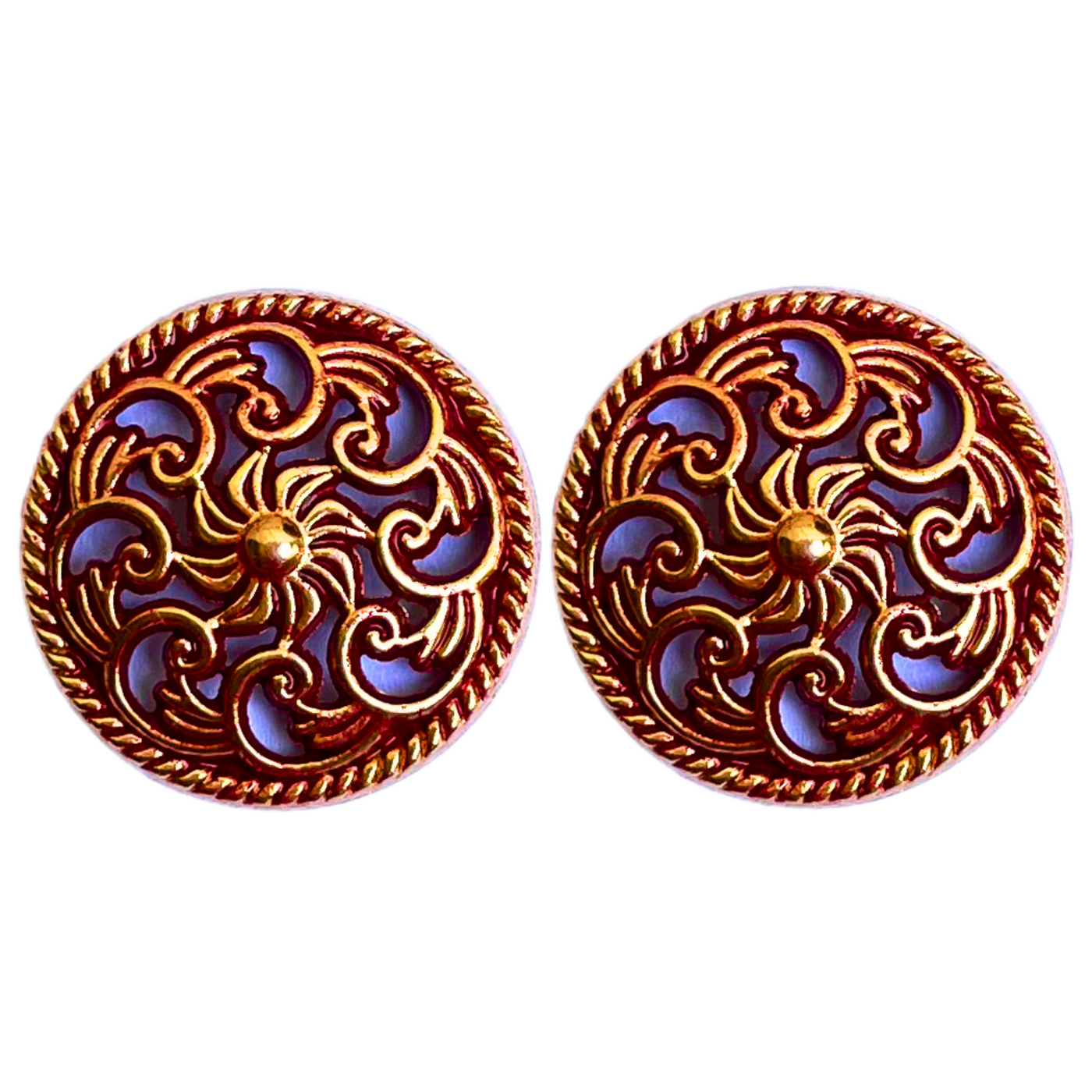 Multicolor Elegant Traditional Designer Round 1 Hole Metal Buttons