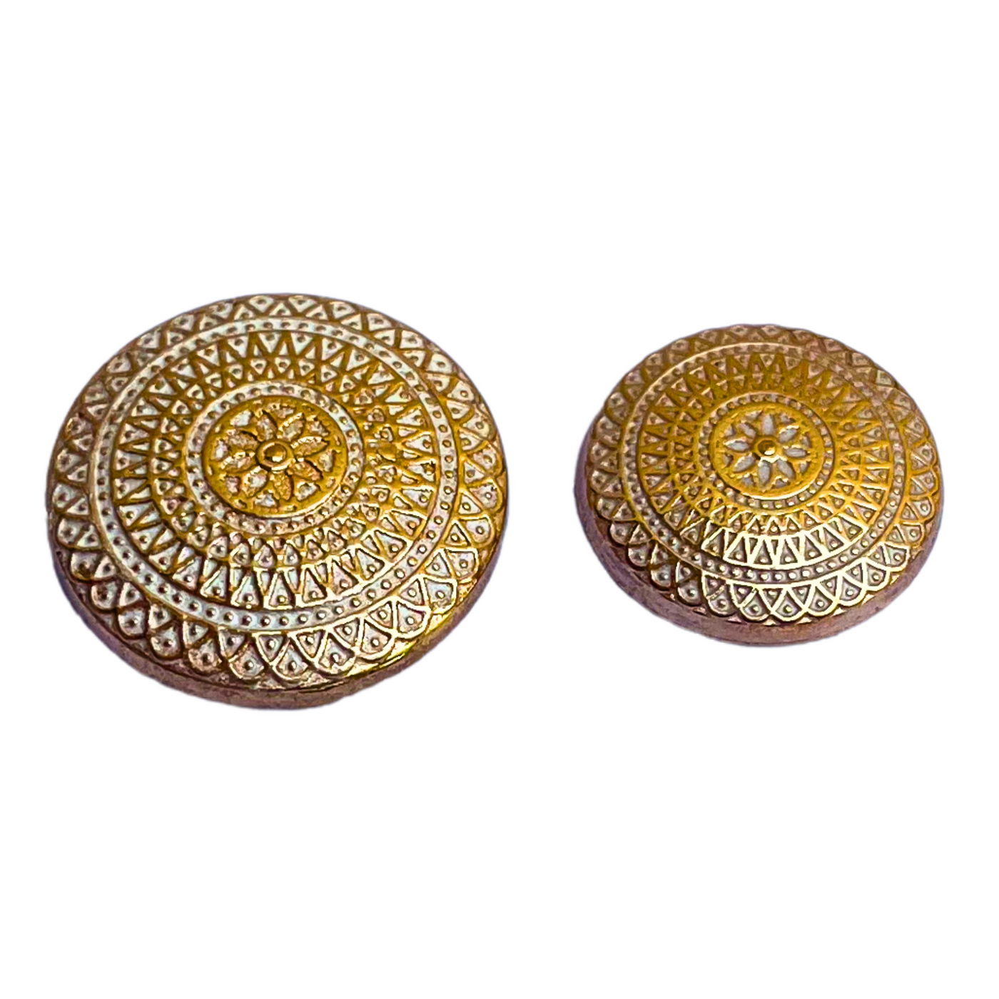 White & Golden Designer Metal Buttons