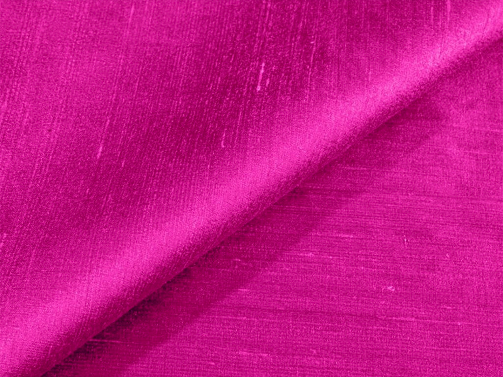 Rani Pink Plain Bangalore Raw Silk Fabric  (Wholesale)