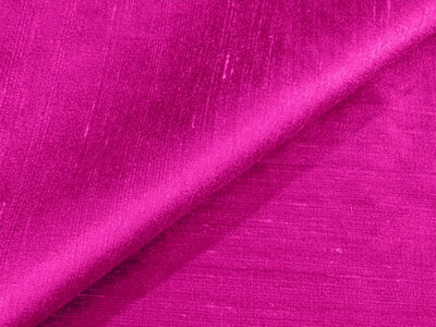 Rani Pink Plain Bangalore Raw Silk Fabric  (Wholesale)