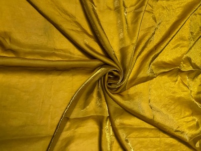 Luxuries Bright Yellow-Gold Heavy Fendi Silk