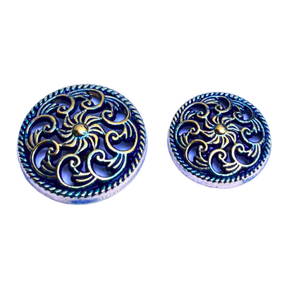 Multicolor Elegant Traditional Designer Round 1 Hole Metal Buttons