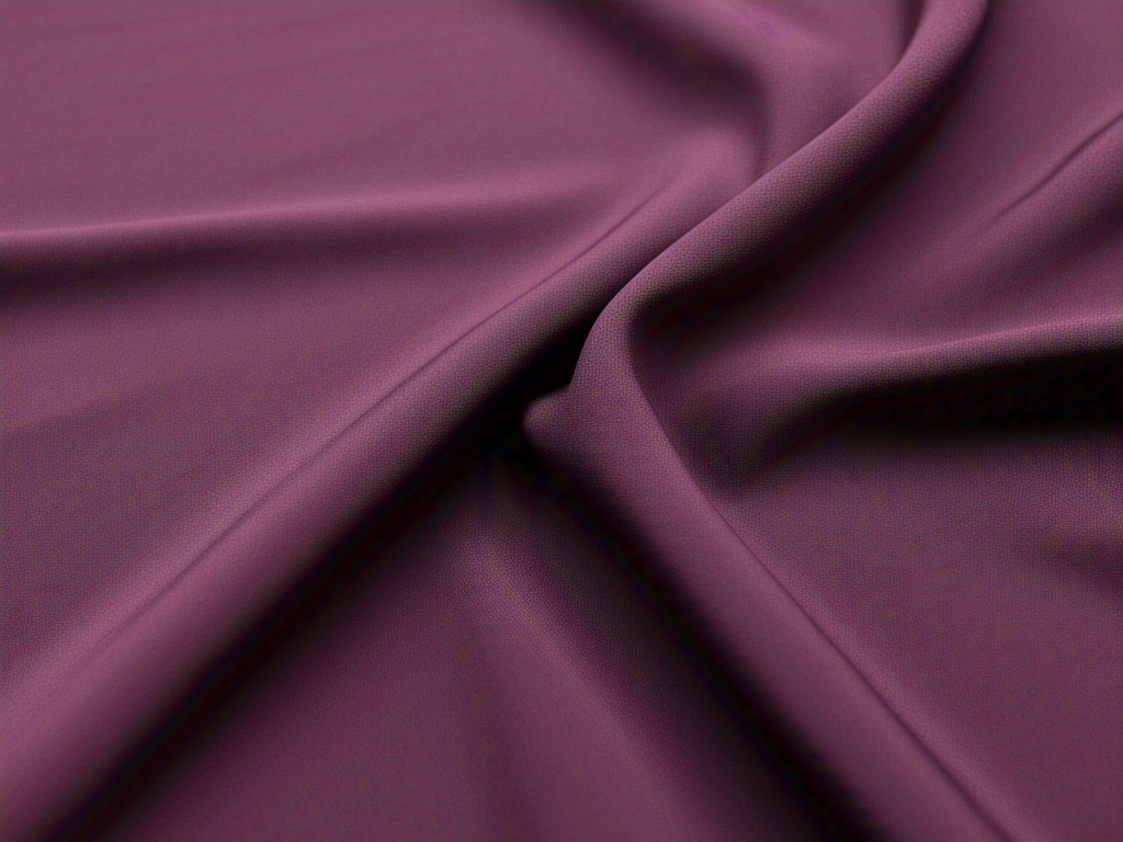 Tokiyo Deep Plum Purple Plain Crepe Fabric