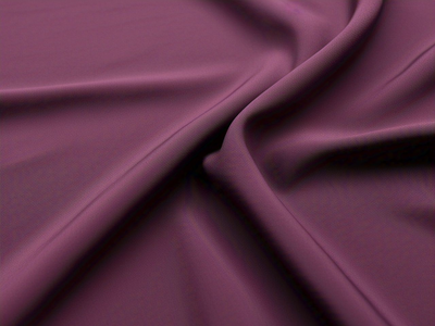 Tokiyo Deep Plum Purple Plain Crepe Fabric