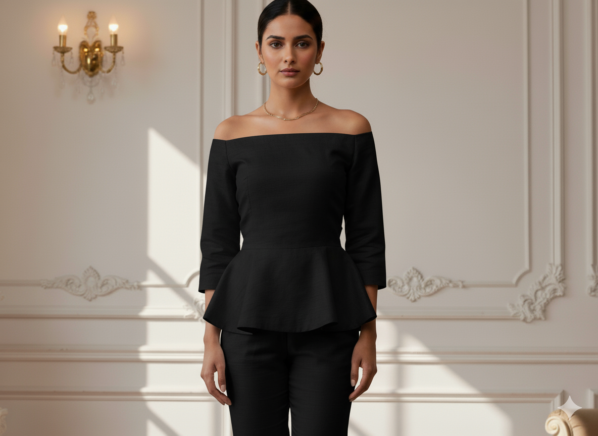 काला सादा शुद्ध विस्कोस गाजी सिल्क कपड़ा