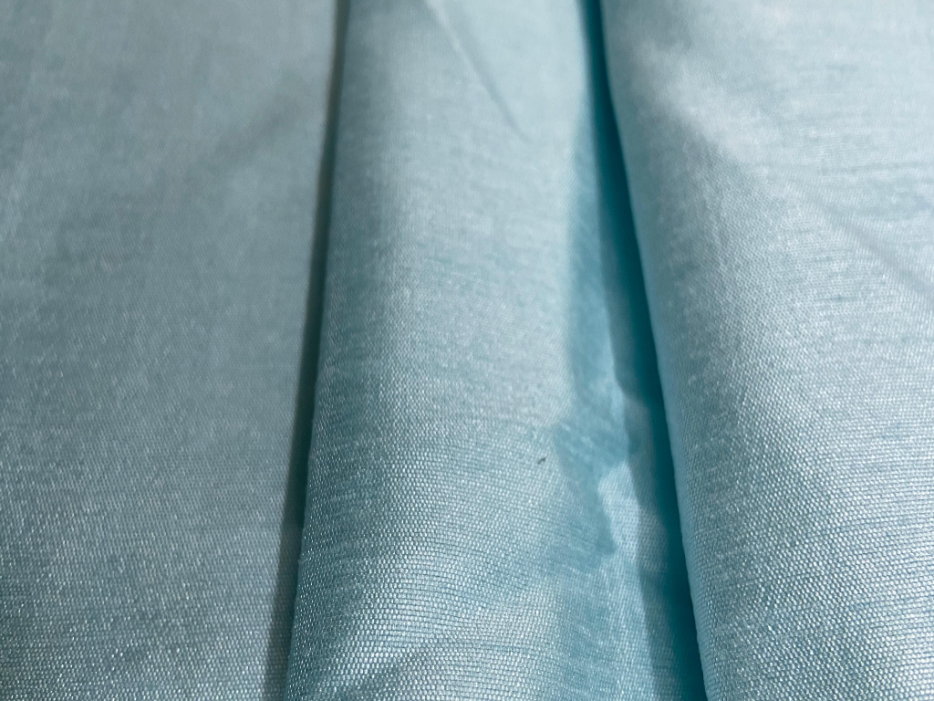 Cloud Blue Mulberry Heavy Raw Silk