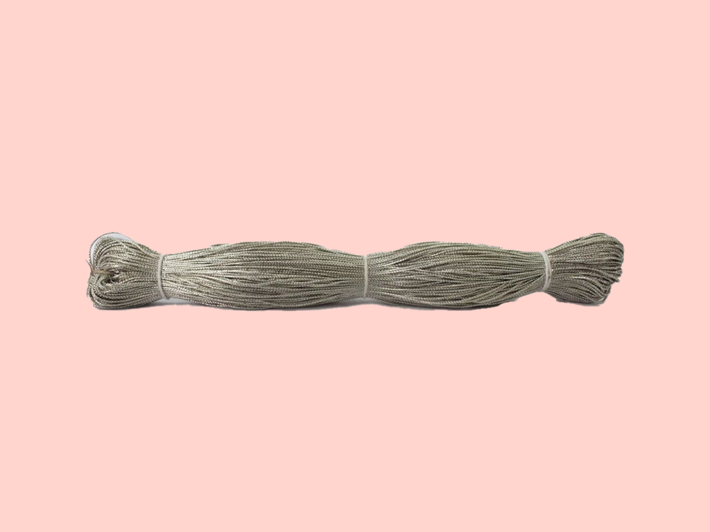 Silver Metallic Braided Zari Threads (Wholesale)