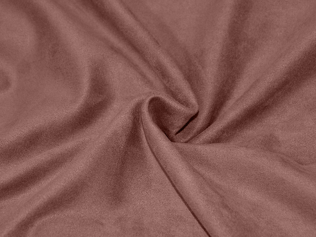 Precut Of 3.5 Meters Of Coral Pink Plain Suede Fabric