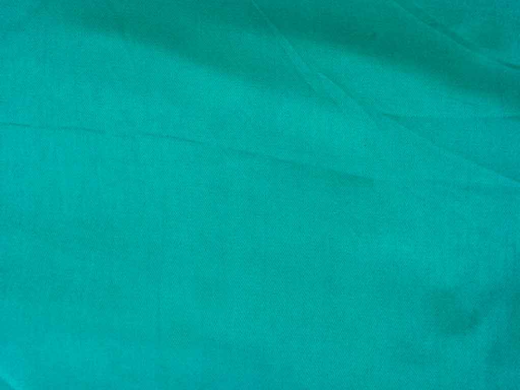 Teal Green Plain Pure Viscose Gaji Silk Fabric (Wholesale)