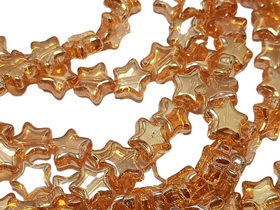 Orange Star Shaped Designer Glass Beads