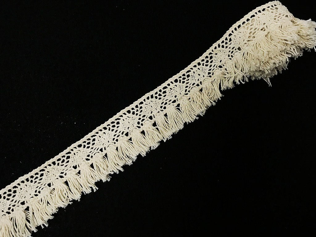 Dyeable Greige Design 56 Cotton Crochet Laces