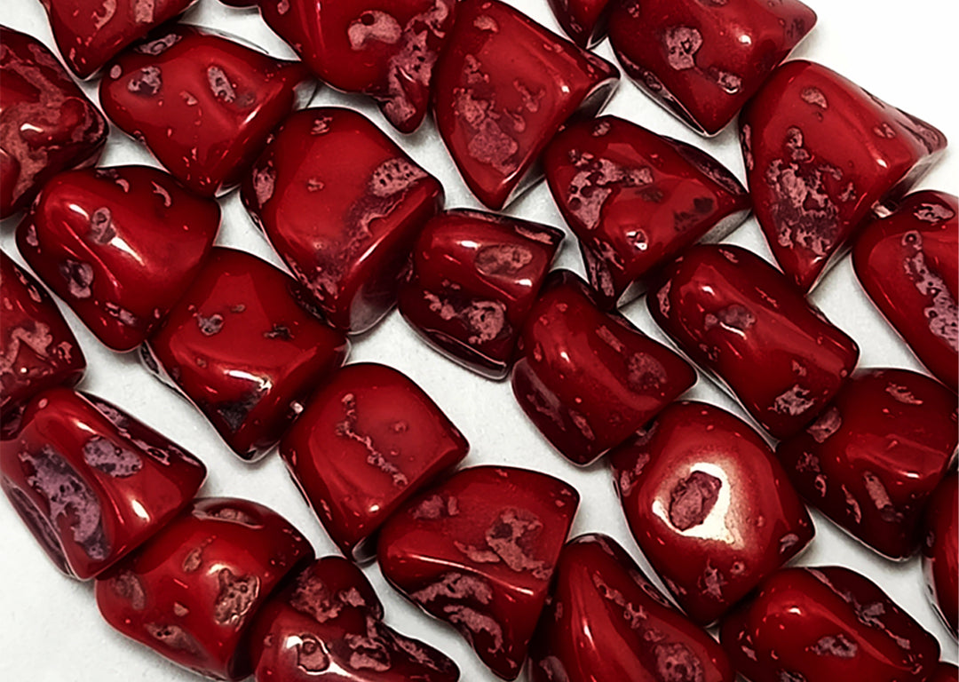 Maroon Glass Beads