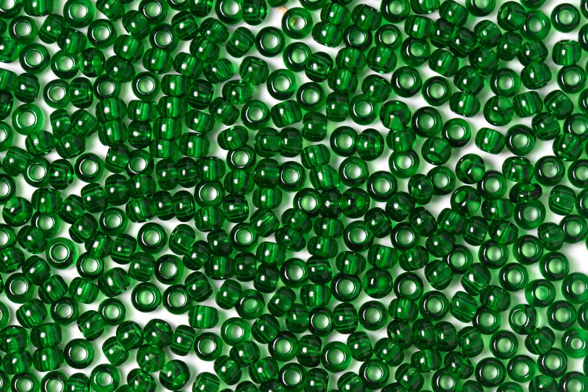 Forest Green Transparent Preciosa Seeds Beads