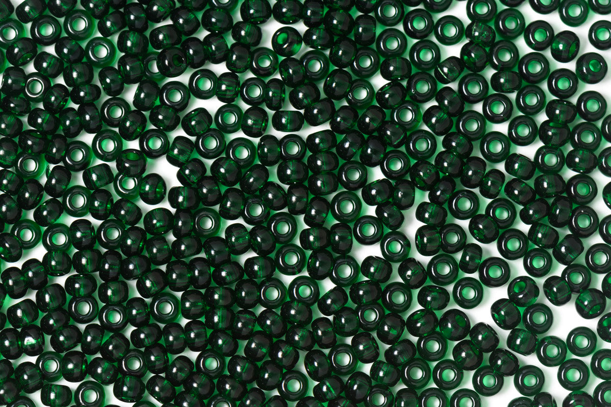 Deep Green Transparent Preciosa Seeds Beads