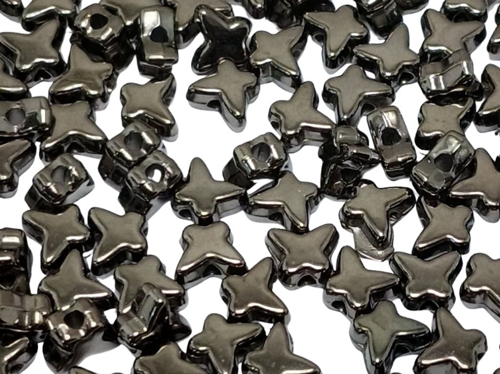 Gun Metal Butterfly Acrylic Beads
