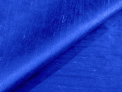 Royal Blue Plain Bangalore Raw Silk Fabric  (Wholesale)