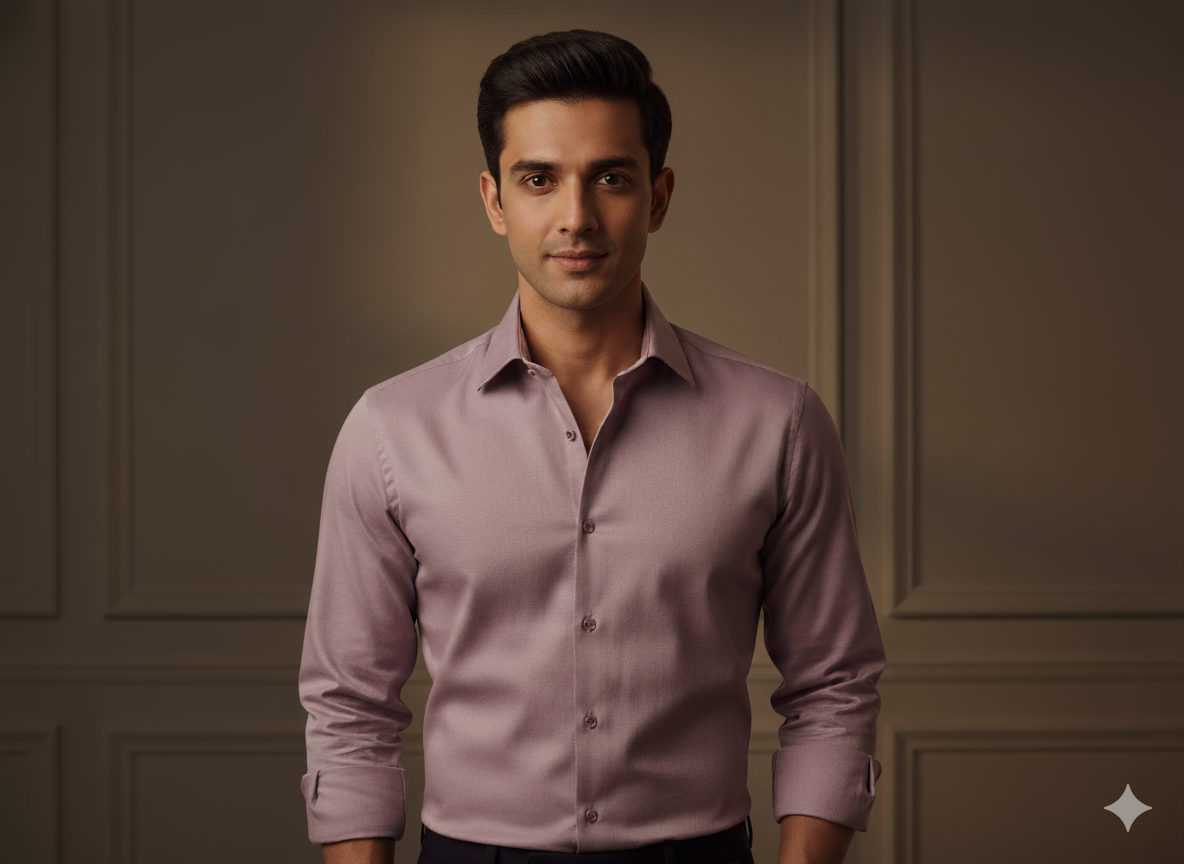 फीका बैंगनी सादा चमकीला सूती कपड़ा (थोक)