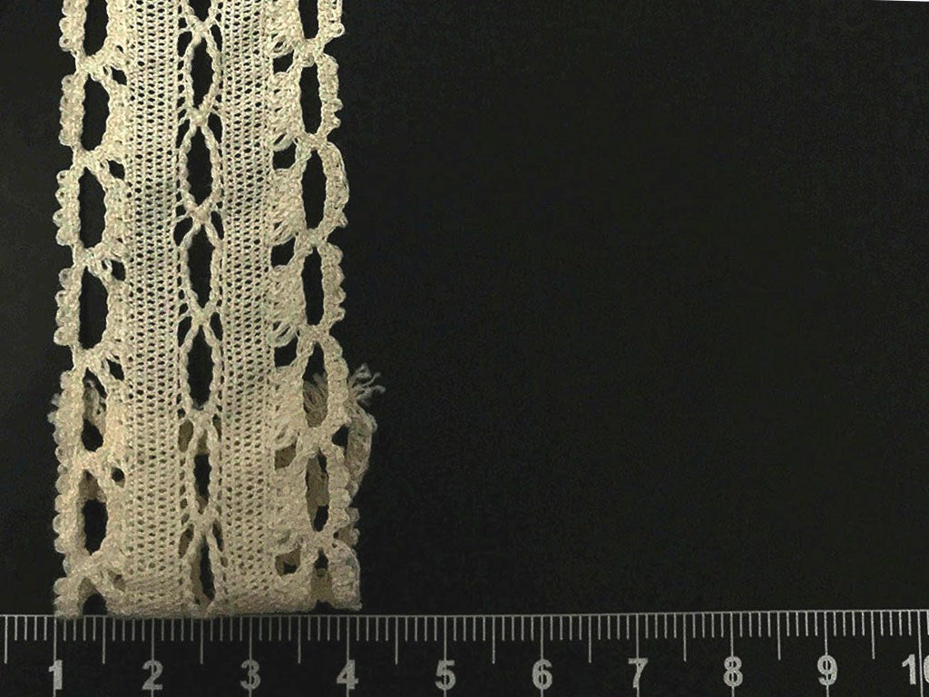 Dyeable Greige Design 102 Cotton Crochet Laces