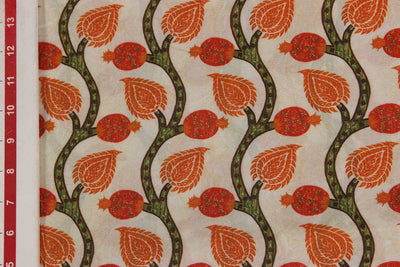Multicolor Floral Cotton Linen Fabric