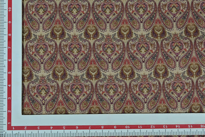 Multicolor Paisley Printed Wool Fabric