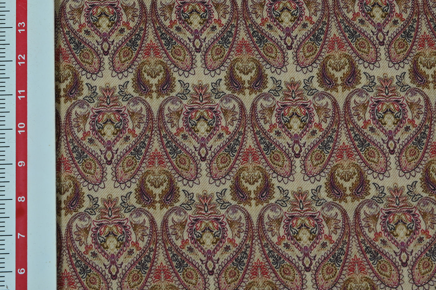 Multicolor Paisley Printed Wool Fabric