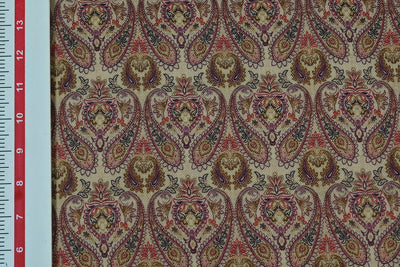 Multicolor Paisley Printed Wool Fabric