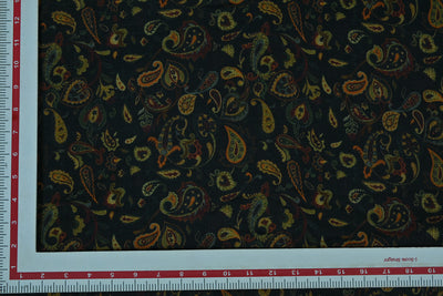 Multicolor Paisley Printed Wool Fabric