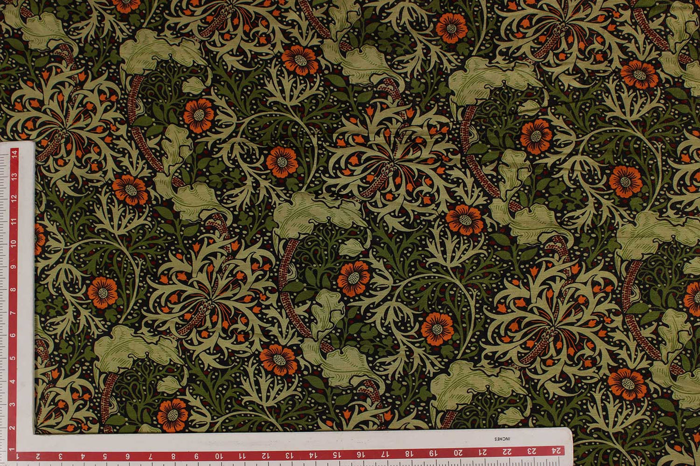 Multicolor Floral Linen Viscose Fabric