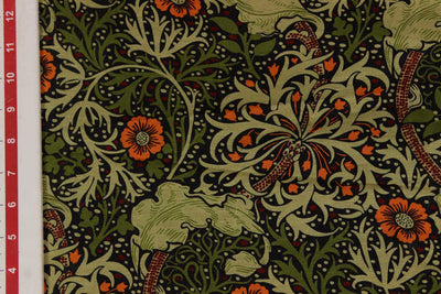 Multicolor Floral Linen Viscose Fabric