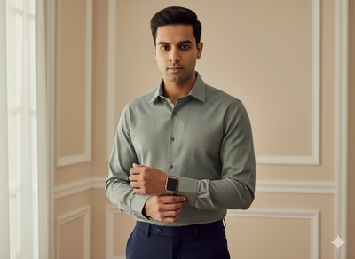 गहरा जैतून हरा सादा ग्लेज्ड कॉटन कपड़ा (थोक)